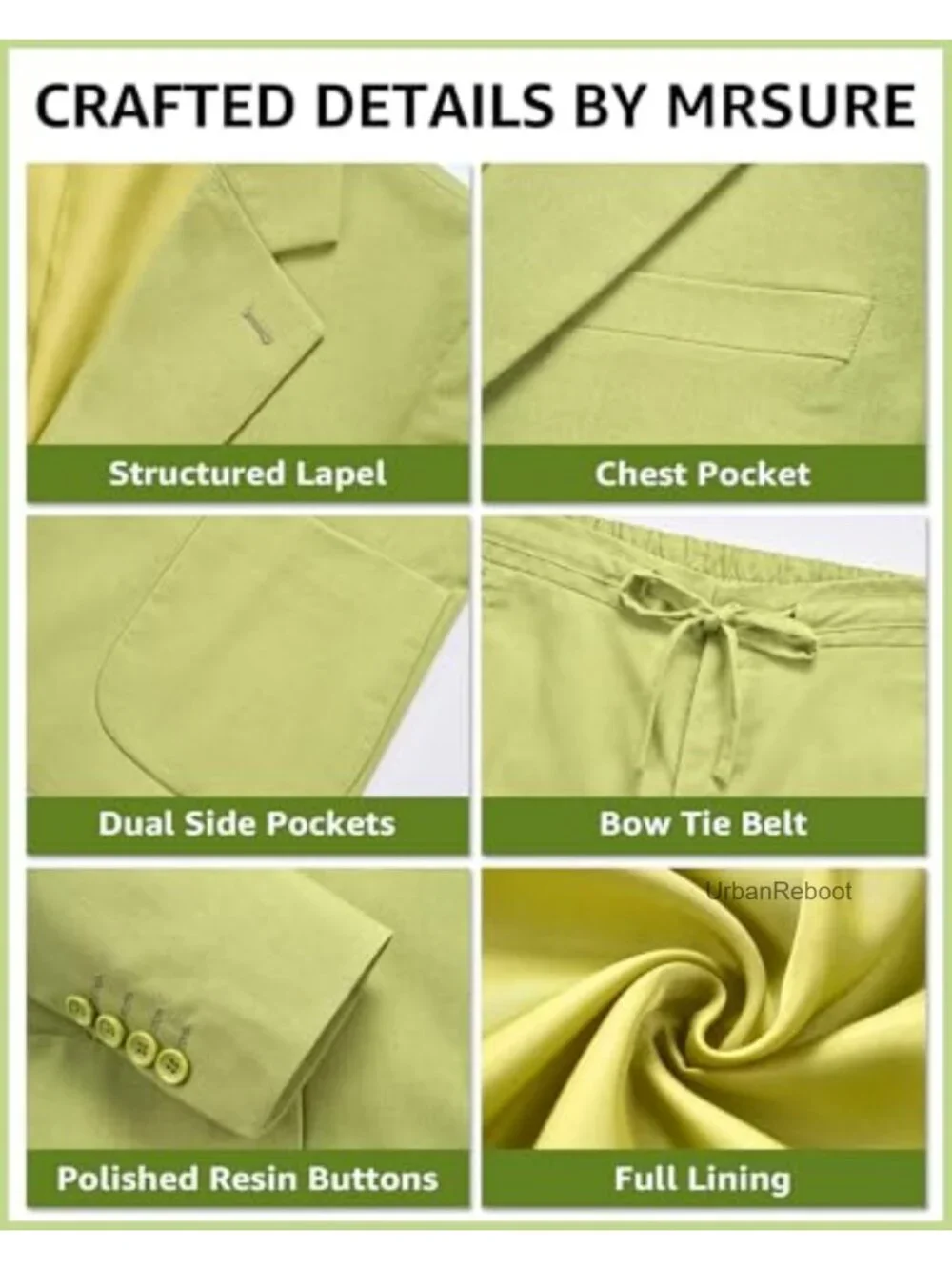 Men's 2-Piece Linen Suit Set Lightweight Wedding Prom Summer